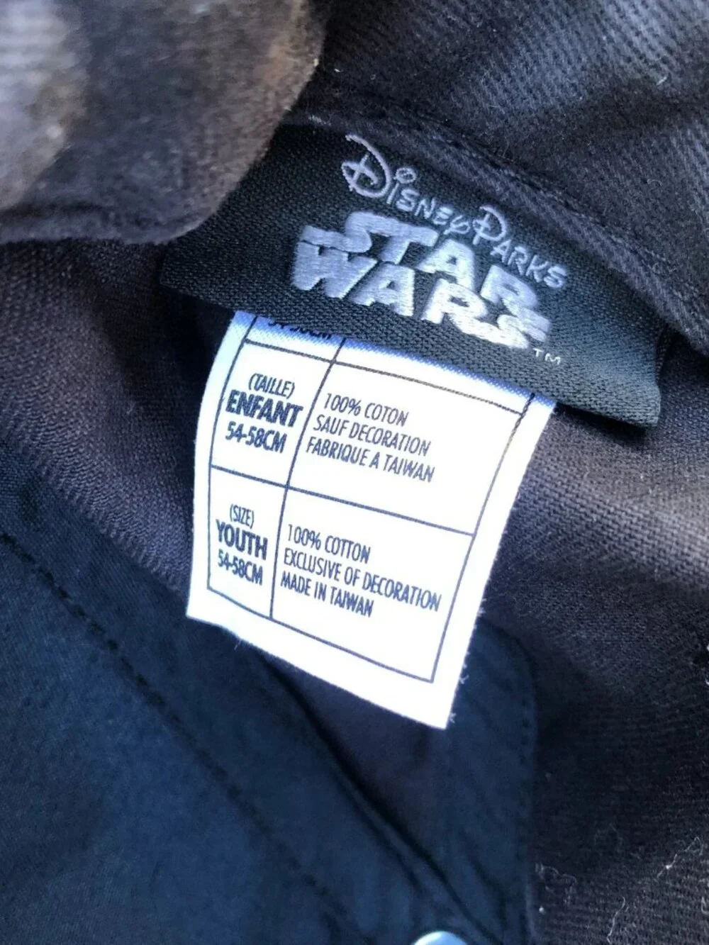 DISNEYLAND x STAR WARS Darth Vader Youth Kids Baseball Hat Adjustable Cap